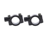SEAFRONT Adaptateur de la Pince de Montage du Miroir du Guidon Installation Facile D'un Look élégant Conduite Stable pour ATV Scooter Aluminium 2PCS (Noir M10)