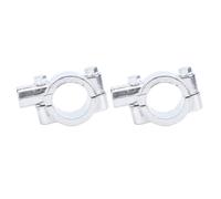 SEAFRONT Adaptateur de la Pince de Montage du Miroir du Guidon Installation Facile D'un Look élégant Conduite Stable pour ATV Scooter Aluminium 2PCS (Silver M10)