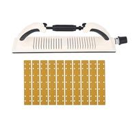 SEAFRONT Bloc de Ponçage Longboard Réglable, Support à Crochet et Boucle, Bloc de Ponçage à Main avec Poignée, 10 Papiers de Verre pour le Nettoyage de la Maison