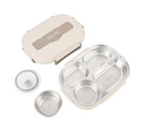 SEAFRONT Boîte à Déjeuner en Acier Inoxydable de 1500 Ml avec Sac Isotherme, Récipient Alimentaire à Plusieurs Compartiments pour Adultes, Travail Scolaire, Bureau, Bol à Soupe Portable, Passe au