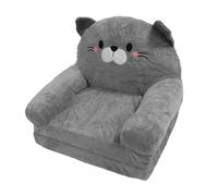 SEAFRONT Chaise Pliante de Chat sucré Canapé-Lit Gris en Peluche au Lit à la Sieste, Banque de bébé Portable pour L'utilisation de la Maison et de L'extérieur (2 Niveaux)