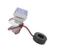 SEAFRONT Compteur de Courant de Tension Affichage LED Voltmètre AC Ampèremètre Indicateur de Fréquence 60 V à 500 V 0 à 100 A 20 à 75 Hz Testeur monophasé Compact pour électriciens Domestiques (WHITE)