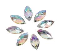 SEAFRONT Décorations de Bijoux de Perles en Cristal, Gemmes à Dos Plat en Acrylique, 500 Pièces pour Fabriquer, Nail Art et Accessoires de Vêtements (White)