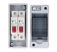 SEAFRONT Disjoncteur Miniature Bipolaire 6A 230V 400V 6000A | Plastique Ignifuge, Boîte de Distribution étanche, Protection contre les Surcharges, Équipement DC, Installation Facile
