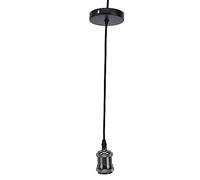 SEAFRONT E27 Douille avec Cordon Suspension Douille Douille Douille Vintage Suspension Douille pour Chambre EU Plug 100-240V (Noir)