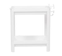 SEAFRONT Étagère de Tour de Salle de Bain, étagère de Rangement en Plastique, Autoportante étroite à 2, 3 ou 4 Niveaux avec Crochets et Roues en Option pour Coin de Toilette, Organisateur d'évier