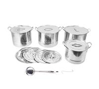 SEAFRONT Grand Ensemble de Marmites à Soupe, Marmites en Acier Inoxydable avec Couvercles, Compatibles Induction pour Cuire à la Vapeur la Soupe et le Ragoût, Parfaits pour les Repas de Famille