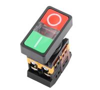 SEAFRONT Interrupteur à Bouton-poussoir à Double Circuit avec Lumière LED, Interrupteur Marche/arrêt momentané de 2,87 Pouces avec Boutons Rouges et Verts pour équipement électrique du (24V)