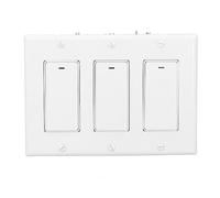 SEAFRONT Interrupteur Mural WiFi Intelligent, Contrôle Tactile Capacitif, Activation Vocale à Distance, Unipolaire 3 Gangs 100-240 V, pour la Domotique