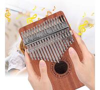SEAFRONT Kalimba 17 Tons, Piano à Pouce Sapele avec Son éthéré, Instrument Portable pour Débutants pour les Mélomanes