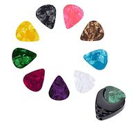 SEAFRONT Kit d'accessoires de Guitare 34 Pièces avec Pince de Transposition, Outil 3 en 1 pour l'entretien de la Guitare, Comprend des Médiators à Cordes, un Support de Broches, une Selle en Os