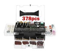 SEAFRONT Kit d'accessoires pour Outils Rotatifs 378 Pièces, Cire à Polir, Disque de Coupe en Résine, Montage Universel pour le Travail de Précision sur le Bois, le Métal et Plus