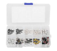 SEAFRONT Kit D'assortiment de 250 Interrupteurs Tactiles, 10 Types D'interrupteurs à Bouton-poussoir Tactiles Momentanés avec Petite Résistance de Contact, pour équipements