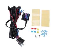 SEAFRONT Kit de Faisceau de Câblage de Barre Lumineuse LED, Panneau de Commutation de Joystick à 2 Gangs, Interrupteur Marche/arrêt, Relais de Puissance, Bornier de Fusion de Lame 16awg