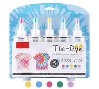 SEAFRONT Kit de Teinture Tie-dye pour Adultes, Ensemble de Teinture pour Tissu avec 5 Couleurs et Accessoires pour Projets de Bricolage, Idéal pour les T-shirts, Foulards et Plus