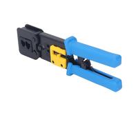 SEAFRONT Kit d'Outils de Sertissage RJ45, Outils de Sertissage en Acier Pass Thru CAT6 CAT5E avec Testeur de Câble Réseau pour une Installation Ethernet Professionnelle