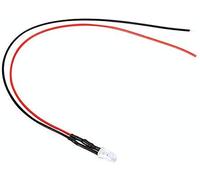 SEAFRONT Lampes à diodes LED, 10pcs 12V 0.06W 5mm LED Light Cable Diode électroluminescente avec 20CM pré-câblé, Multicolore (7 Couleurs)