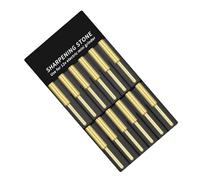 SEAFRONT Lime de Tronçonneuse 12 Pièces, Affûteur de Diamant plaqué Titane pour Tronçonneuses électriques, Embouts à Haute dureté Réduisant le Temps d'affûtage (5,5 mm)