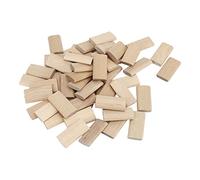 SEAFRONT Lot de 50 Tenons Dominos en Bois de Hêtre Massif, Inserts Plats en Bois de Hêtre 6 X 40 Mm pour l'épissure de Meubles, la Fabrication d'armoires et l'assemblage de Cadres avec Alignement