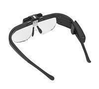 SEAFRONT Loupe à Monture de Tête Loupe de Casque Portée par la Tête Loupes 4,5X 6 Lentilles Interchangeables Lumière LED pour la Lecture Réparation Loisirs Artisanat