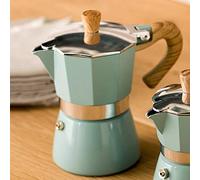 SEAFRONT Machine à Moka en Aluminium, Percolateur de café Expresso Compact et Efficace pour le Brassage à Domicile, Tailles 150 Ml et 300 Ml pour les Amateurs de café (Kaki #16)