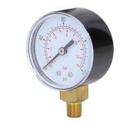 SEAFRONT Manomètre Axial 0 à 160 Psi 0 à 11 Bar, Manomètre à Double échelle avec Couvercle à Cadran Transparent pour Air, Eau, Carburant, Cadran 1/8" NPT 2"