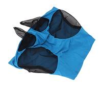 SEAFRONT Masque Anti-Mouches pour Chevaux avec Protection des Oreilles, Tissu Respirant, Empêche Les Rayons, Convient à Les Chevaux en écurie et en Sentier (Blue)