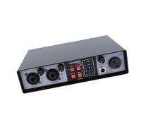 SEAFRONT Mélangeur de Son 2 en 2 Sorties Console de Mixage Audio Numérique Carte Son Professionnelle avec Bouton de Commande Indépendant Alimentation Fantôme 48 V pour Studio