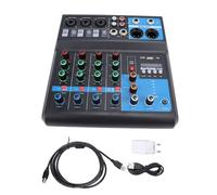 SEAFRONT Mélangeur DJ de 5 Canaux avec Lecture BT Compatibilité USB et Effets de Réverbération pour la Production Musicale de Chansons à Domicile et Plus de 100-240V (Prise UE)
