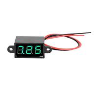 SEAFRONT Mètre de Tension, DC 3.0-30V 0.28Inch Voltmètre Numérique à 2 Fils avec Affichage LED (Étanche)(Vert)