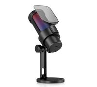 SEAFRONT Microphone USB de Jeu avec éclairage RVB Construit Carte de Son One Touch Mute Mic pour la Vidéo D'enregistrement Audio en Streaming (Noir/Rose/Blanc) (Black)
