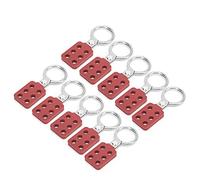 SEAFRONT Moraillon de Verrouillage Cadenas de Sécurité Tagout Paquet de 10 Isolation en Aluminium Moraillon de Verrouillage à 6 Trous pour Les Endroits Inflammables Industriels Loto Résistant aux