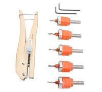 SEAFRONT Perceau de Couteau à Comptoir Réglable Ensemble de Foret 6pcs Kit de Compteur de Bois effilé avec élimination des Puces pour Forage en Bois en Plastique en Métal Doux