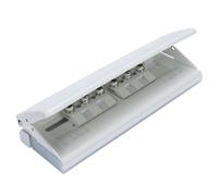 SEAFRONT Perforateur à Six Trous en Métal, Perforateur Réglable à 6 Trous pour A3 A4 A5 B3 B4 B5, Matériau en Alliage, capacité de 6 Feuilles pour Fournitures de Bureau, Fournitures