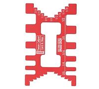 SEAFRONT Pied à Coulisse à Queue D'aronde en Alliage D'aluminium, échelle Métrique et Impériale, Fonction de Jauge de Hauteur, Outil de Travail du Bois pour Scie à Table, Contrôle (rouge)