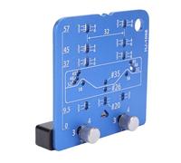 SEAFRONT Plaque de Positionnement de Gabarit de Charnière de Porte D'armoire, Gabarit en Aluminium anodisé pour Charnières Dissimulées de 26 Mm à 35 Mm avec Fente D'alignement, Vis de