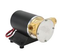 SEAFRONT Pompe de Cale à Auto-amorçante 6GPM Pompe de Transfert D'eau en Laiton et Acier Inoxydable avec Protection Thermique pour L'évacuation des Eaux de Cale de Bateau, le Lavage du (12V)