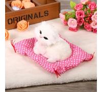 SEAFRONT Poupée Chat Endormie, Mini Chaton Moelleux avec Sons de Miaulement, Jouet en Peluche pour Chat Assis pour Enfants Garçons Filles, Mignon Décoration de Table de Maison, Voiture, Cadeaux (Un