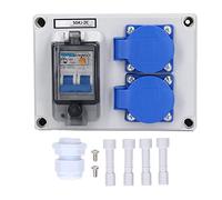 SEAFRONT Prise Murale, Prise de Courant Allemande 200 250 V 40 A 1P N avec Couvercle à Charnière à Fermeture Automatique, pour une Utilisation Intérieure et Extérieure dans le Jardin, le