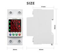 SEAFRONT Protecteur de Réenclenchement Automatique, Disjoncteur de Mesure Intelligent avec écran LCD, Protection contre les Surcharges et les Surtensions pour la Gestion de la Maison et des