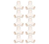 SEAFRONT Raccords de Tuyauterie en PVC à 3 Voies de 1 Pouce Coude de Sortie Latérale à 3 Voies Connecteur de Tuyau à Paquet de 10 PVC de qualité Meuble avec Conception de Coude à (WHITE)