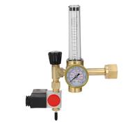 SEAFRONT Régulateur de CO2 Débitmètre en Laiton CO2 Regulator de Gaz avec Soupape D'électrovanne 0-4000 Psimètre pour L'hydroponie Intérieure Cultiver des Tentes CGA320 (Plug UE 220V)
