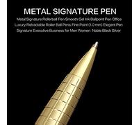 SEAFRONT Rétractable Twist Metal Ballpoint Point Smooth Writing En Acier Inoxydable Stylo pour le Bureau des Affaires Scolaires (BLACK)
