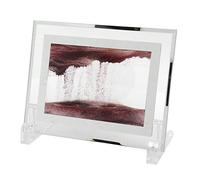 SEAFRONT Sand Art - Décor Artistique de Sable Mouvant en Verre de 5 Pouces, Image de Sable Mobile 3D pour le Bureau à Domicile, Motifs Fascinants et Paysages Relaxants