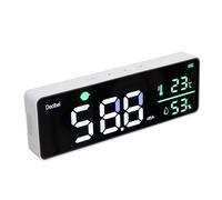 SEAFRONT Sonomètre de Numérique, Sonomètre Mural 30 à 130 DBA, USB Sonomètre Décibelmètre avec 11 pouces Affichage LCD, Testeur de Mesure de Bruit avec Icône D'alarme Automatique