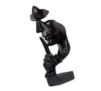 SEAFRONT Statue de Penseur Figurine d'art Dorée Vivid Silence en Résine Synthétique Compacte Décoration Maison Salon Bureau Étude (#4)