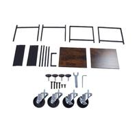SEAFRONT Support d'imprimante 3D, Support de Stockage de Filaments en Bois de Hêtre et en Acier allié, capacité de 32 Bobines, Table Roulante avec roulettes Verrouillables et Pieds de Nivellement