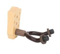 SEAFRONT Support Mural pour Guitare, Support de Crochet Mural en Forme de U pour ukulélé Basse électrique Acoustique avec Manchon en Caoutchouc et Conception en Fer en Bois de Hêtre (Type 1)