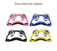 SEAFRONT Tambourin à Percussion, Plastique Durable avec Jingles en Acier Inoxydable, Son Net pour Guitaristes et Auteurs-compositeurs (BLUE)