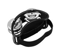 SEAFRONT Tambourin à Percussion, Plastique Durable avec Jingles en Acier Inoxydable, Son Net pour Guitaristes et Auteurs-compositeurs (BLACK)